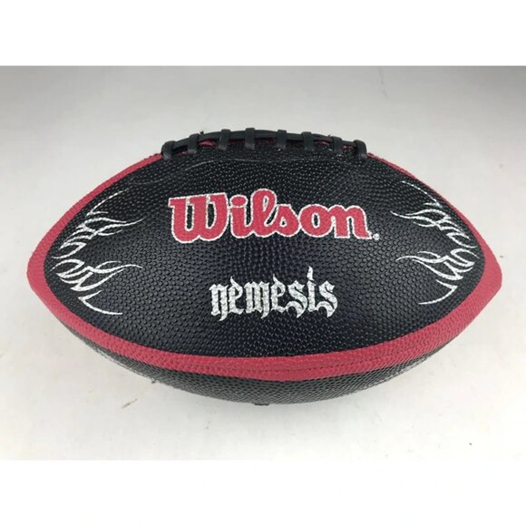 Wilson Nemesis WTF1576  NFL Composite Football Junior Size 7 - Black Red White - Picture 1 of 6